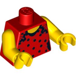 Torso Bodice with Black Dots Print, Yellow Arms and Hands