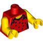 Torso Bodice with Black Dots Print, Yellow Arms and Hands
