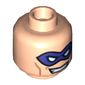 Minifig Head Riddler, Purple Eyemask, Open Mouth Smirk Print [Hollow Stud]