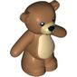 Animal, Bear / Teddy, Arms Down with Black Eyes, Nose and Mouth / Tan Belly Print