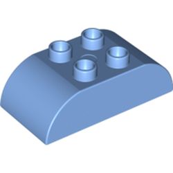 LEGO part BRICK 2X4 W. BOWS in Medium Blue