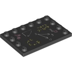 Plate Special 4 x 6 with Studs on 3 Edges with Blackboard Print