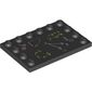 Plate Special 4 x 6 with Studs on 3 Edges with Blackboard Print
