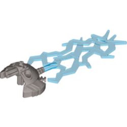Large Figure Weapon Lightning, Triple with Marbled Blue Bolt Pattern
