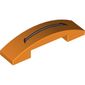 Slope Curved 4 x 1 Double with No Studs and Mouth Open Print