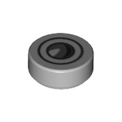 Tile Round 1 x 1 with Headlight Print