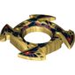 Ring 4 x 4 with 2 x 2 Hole and 4 Arrow Ends with Black and Red Snake Heads Print (Ninjago Spinner Crown)