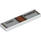 Tile 1 x 4 with 'CIAO' and 'McQUEEN' Print