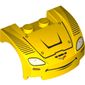 Vehicle Body, Wheel Arch / Mudguard 3 x 4 x 1 2/3 Low Profile, Curved Front with Headlights and Smile Print (Jeff Gorvette)