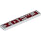Tile 1 x 6 with Red Vertical 'HOTEL' Print