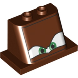 Windscreen 2 x 3 x 2 with 2 x 4 Base with Green Eyes on White Background, Angry Print (Mater)