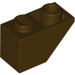 LEGO part 10003665 ROOF TILE 1X2 INV. in Dark Brown