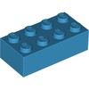 Dark Azure Brick 2 x 4