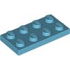 Medium Azure Plate 2 x 4