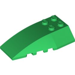 LEGO part BRICK 4X6 W/BOW/ANGLE in Dark Green (4655332|43712)