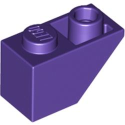 LEGO part ROOF TILE 1X2 INV. in Medium Lilac/ Dark Purple