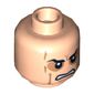 Minifig Head Anakin Skywalker, Sunken Eyes, Cheek Lines, Teeth / Closed Mouth Print