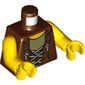 Torso Vest with Laces, and Olive Green Undershirt Print, Yellow Arms and Hands