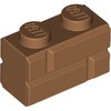 Medium Nougat Brick Special 1 x 2 with Masonry Brick Profile