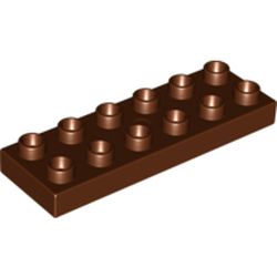 LEGO part PLATE 2X6 in Reddish Brown