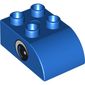 Duplo Brick 2 x 3 with Curved Top and Eye Print on Both Sides