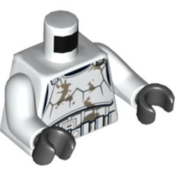 Torso Armor Stormtrooper, Detailed Armor, Dirt Stains Print, White Arms, Black Hands