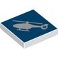 Tile 2 x 2 with Helicopter Print