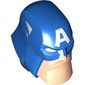 Large Figure Head Captain America with Light Nougat Face Print
