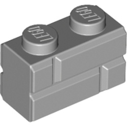 1x2 LIGHT BLUISH GRAY Modified Masonry Profile Brick Wall Fit LEGO 98283 6000066