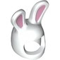 Costume / Mask, Rabbit / Bunny Ears with Bright Pink Auricles Print