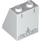 Slope 65° 2 x 2 x 2 with Bottom Tube with Wedding Dress with Silver Trim Print