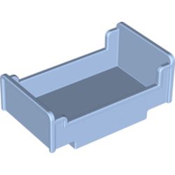 LEGO part DUPLO BED 3X5X35.5 in Light Royal Blue (6000803|76338)