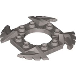 Ring 4 x 4 with 2 x 2 Hole and 4 Serrated Ends [Plain]