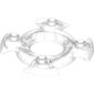 Ring 4 x 4 with 2 x 2 Hole and 4 Swirl Ends (Ninjago Spinner Crown)