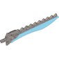 Large Figure Weapon Sword, 11.5L with Sawtooth Back / Trans-Medium Blue Blade