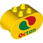 Duplo Brick 2 x 4 x 2 Rounded Ends with Octan Logo Print