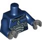 Torso Space Armor with 'LUIZ' Print, Dark Blue Arms, Dark Bluish Gray Hands