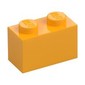 Brick 1 x 1 with Orange Star on Side print