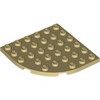 Tan Plate Round Corner 6 x 6