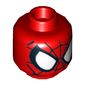 Minifig Head Spider-Man, Large White Eyes, Black Web Print