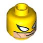 Minifig Head Iron Fist, White Pointed Eyes, Light Nougat Face, Smirk Print [Blocked Open Stud]