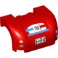 Vehicle Body, Wheel Arch / Mudguard 3 x 4 x 1 2/3 Curved with Back with Taillights, '155' and 'MO-6 8015' License Plate Print