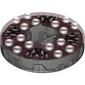Turntable 6 x 6 Round Pearl Titanium Base Serrated with White Print (Ninjago Spinner)