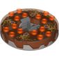 Turntable 6 x 6 Round Flat Silver Base Serrated with Fire Energy Print
