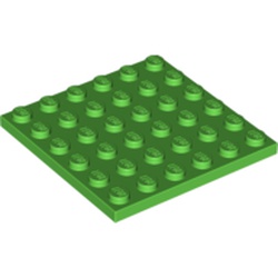 LEGO part PLATE 6X6 in Bright Green (6004650|3958)