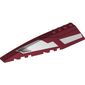 Wedge Curved 12 x 3 Left with White Panels and Black Line Print