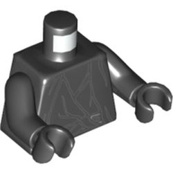 Torso Cloak with Gray Folds Print, Black Arms and Hands