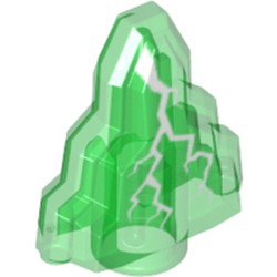 Rock 1 x 2 Crystal Stepped with White Lightning Print