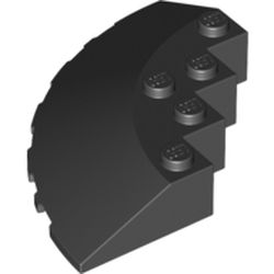 LEGO part 7848 1/4 CONE 6X6, W/ CUTOUT in Black