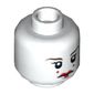 Minifig Head Padme Amidala (Queen), Red Lips, Eyelashes, 2 Red Dots on Cheeks Print